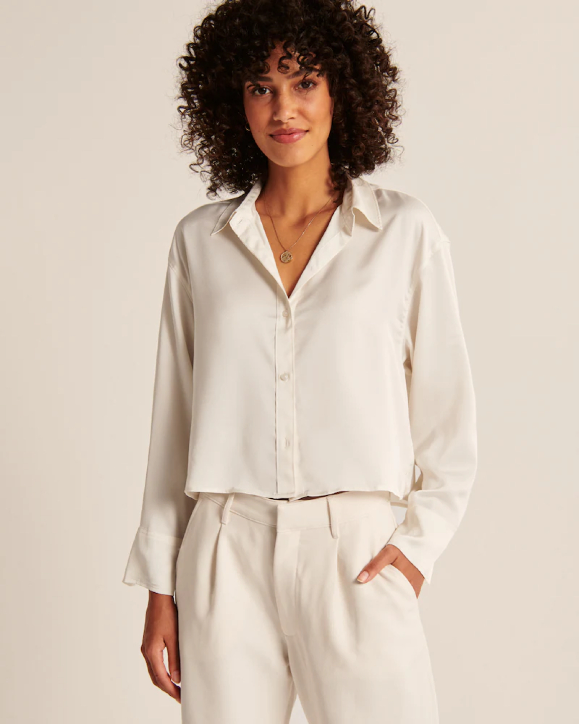 Abercrombie & Fitch Satin Button Up Blouse - photo 5