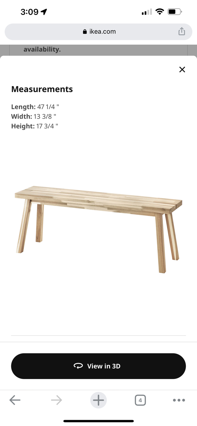 Ikea Skogsta bench - photo 4