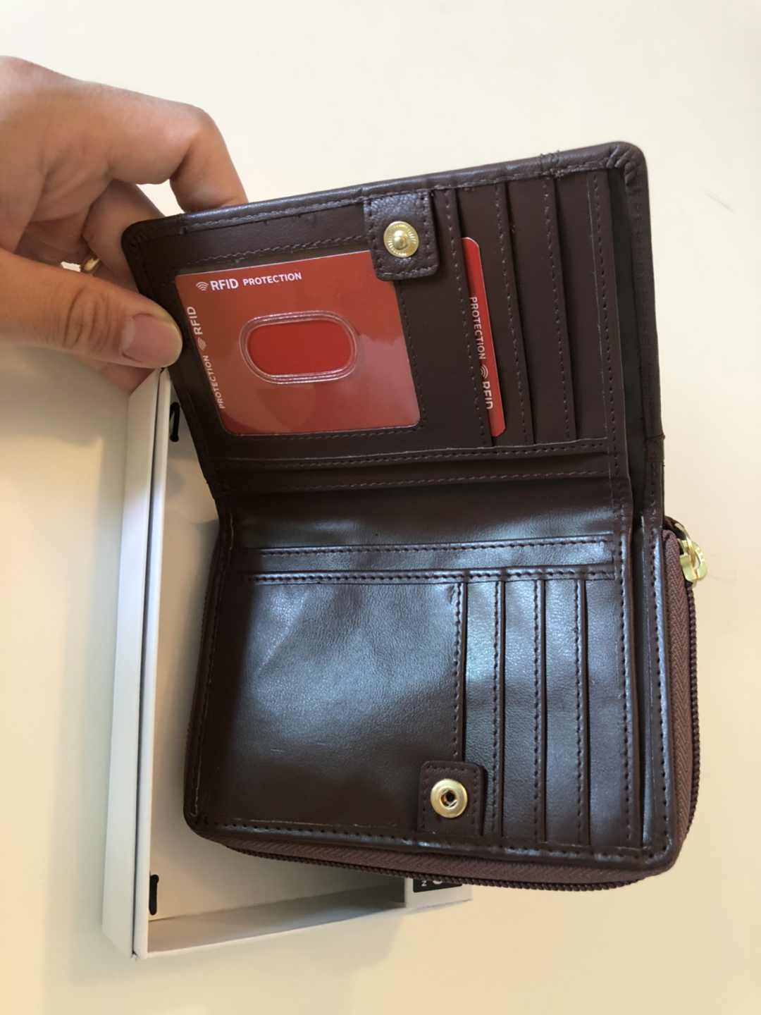 Champs Leather Wallet (Brown, RFID) - photo 2