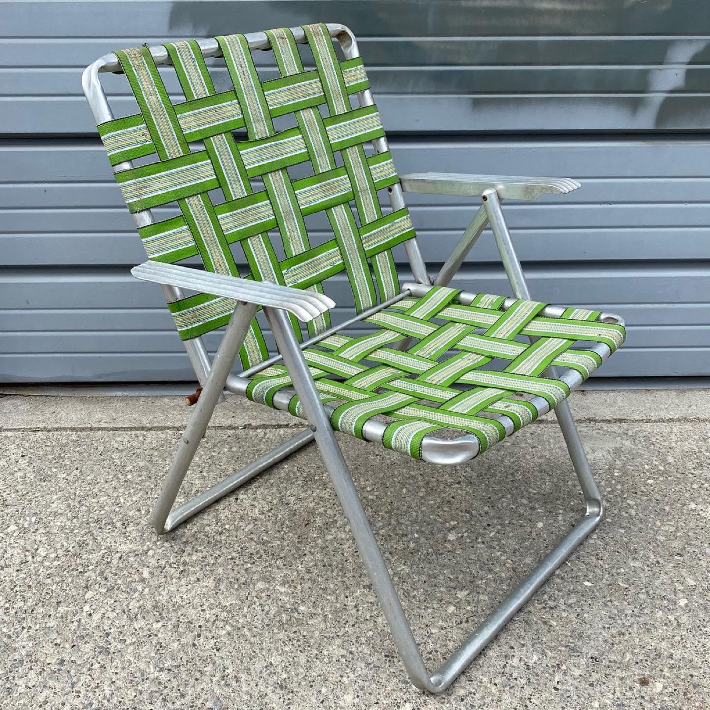 Vintage Aluminum Folding Lawn Chair - photo 2