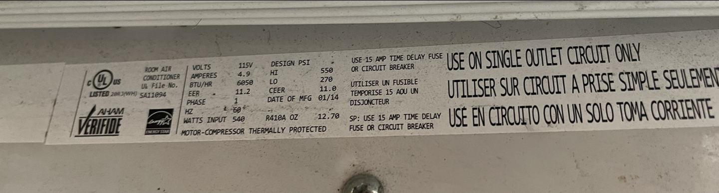 GE Window Air Conditioner - photo 4