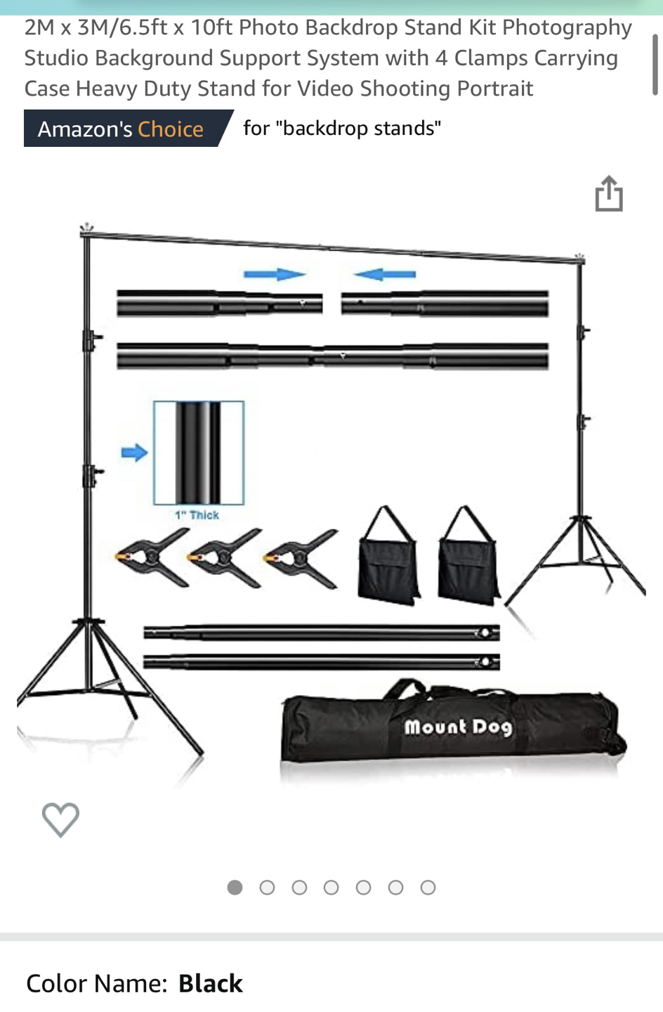 Photo Backdrop stand kit thumbnail