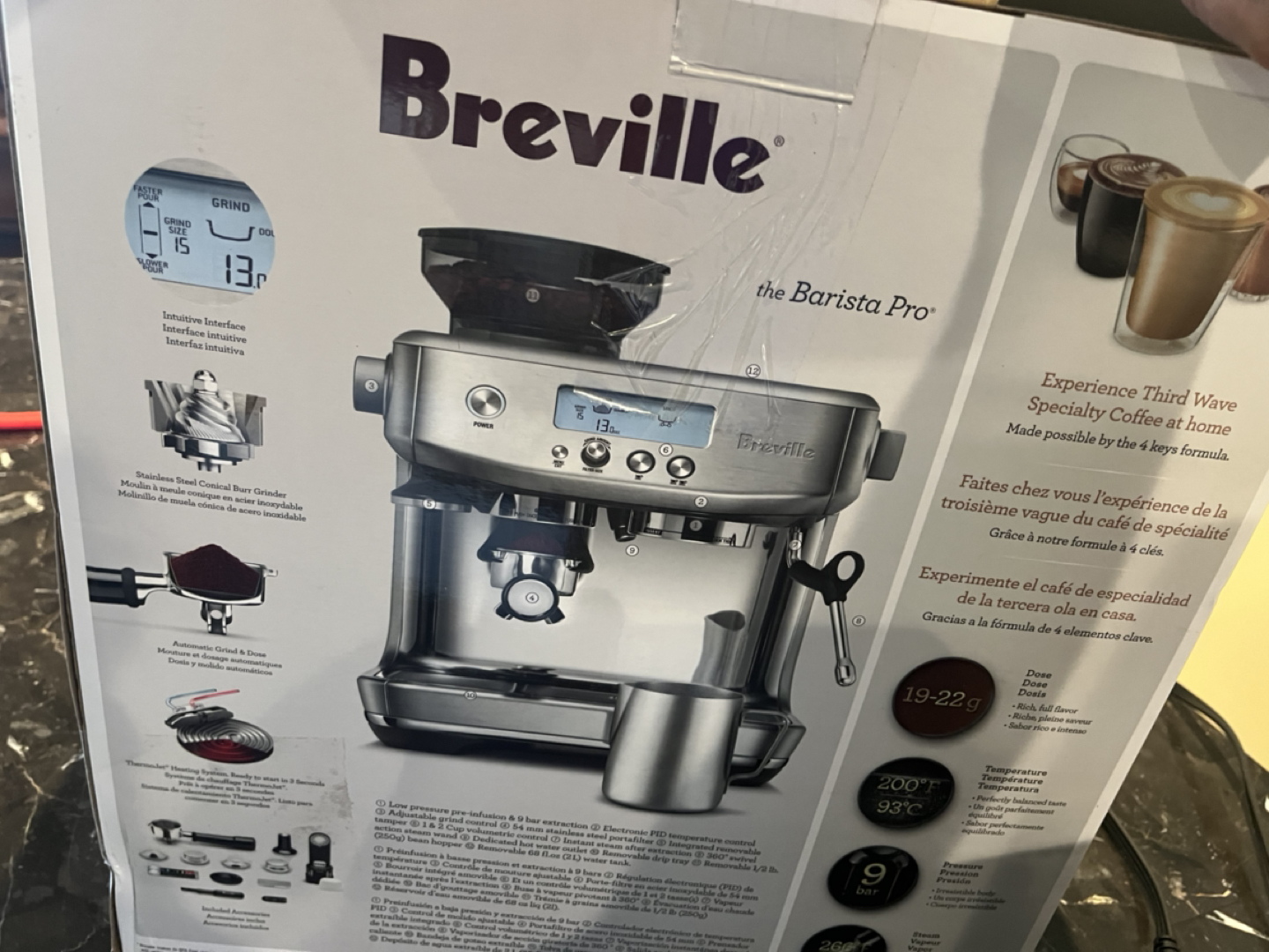 Breville Barista Pro Espresso Machine Brushed Stainless Steel
