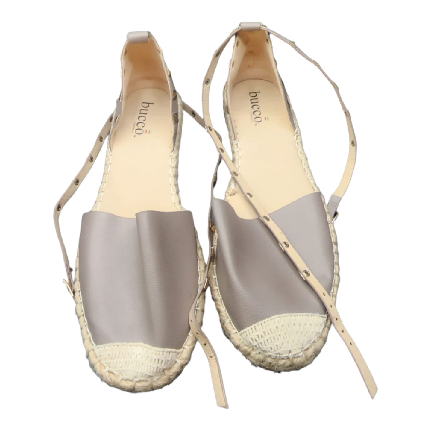 Bucco grey metallic espadrilles thumbnail