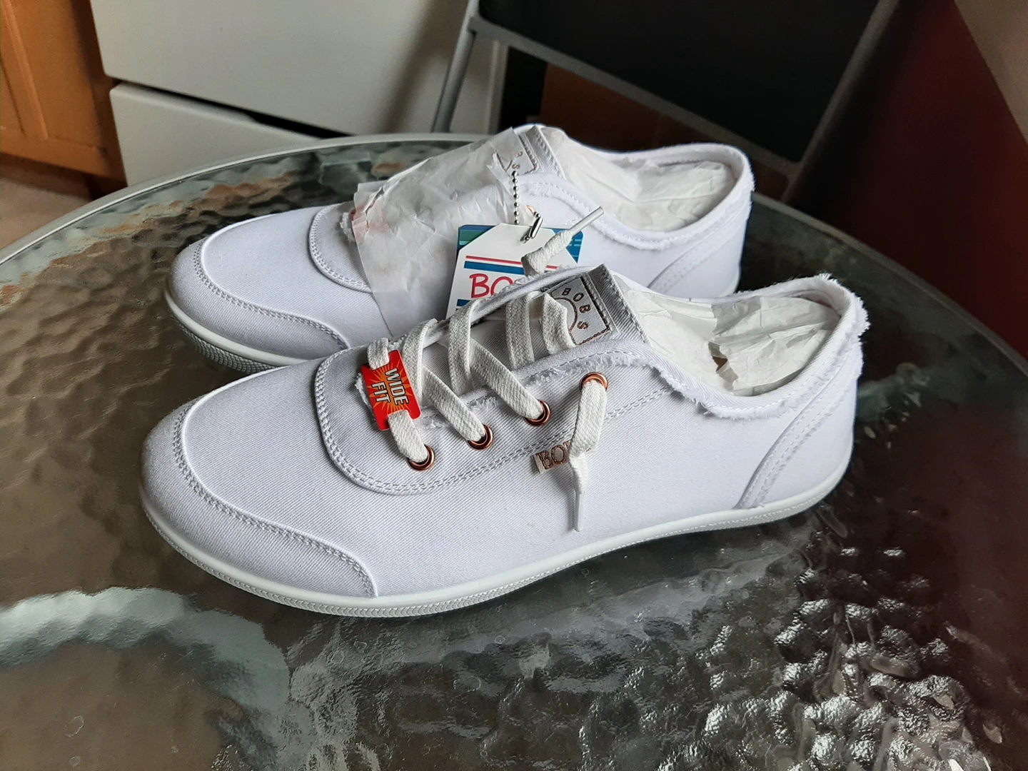Bobs by Sketchers - Slip on Sneakers, wide, shoes thumbnail