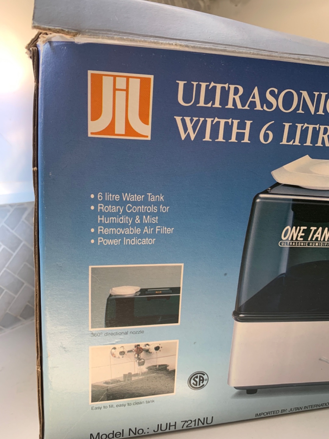 Ultrasonic humidifier with 6 L water tank image indicator(3)