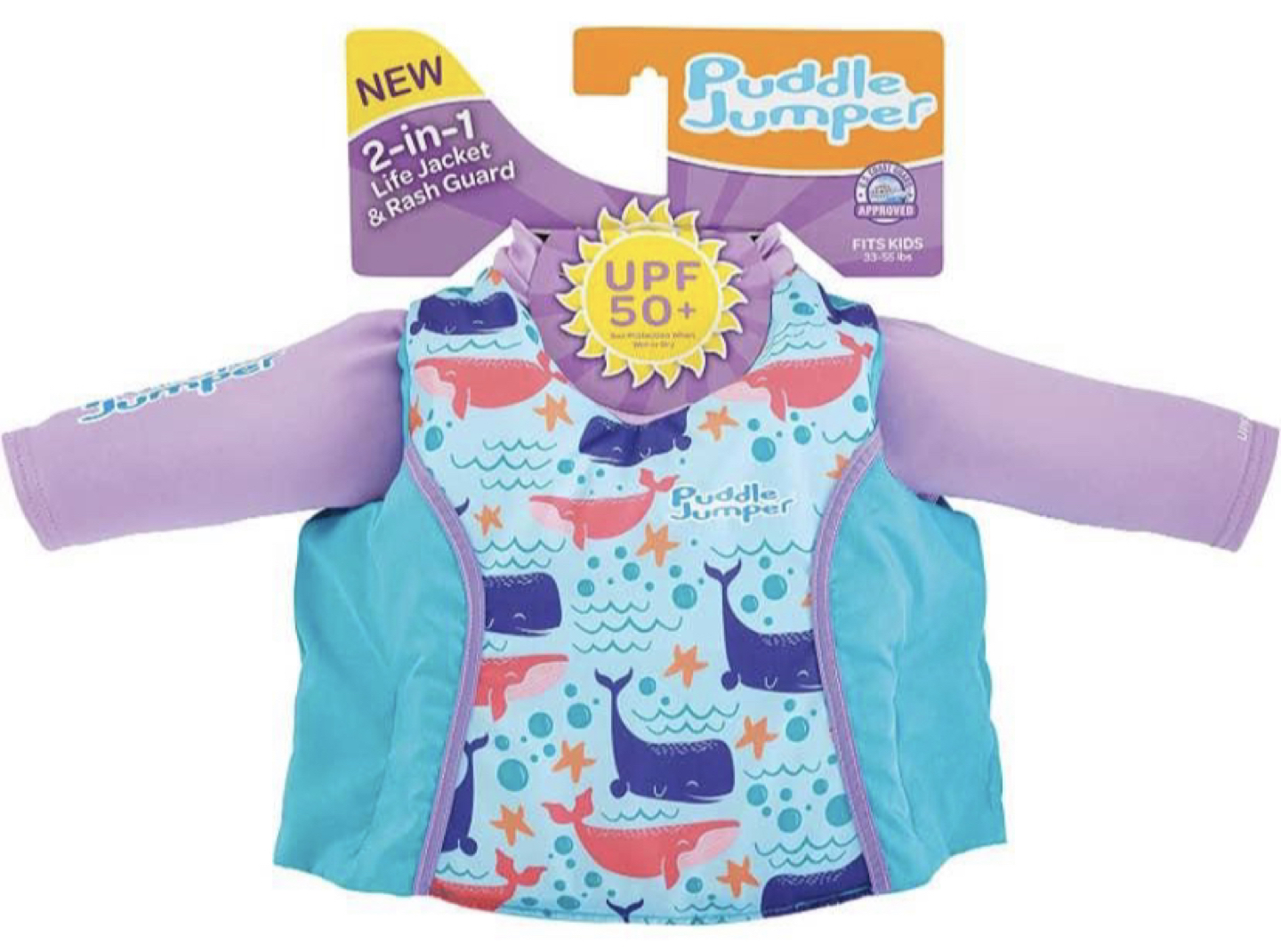 Stearns Puddle Jumper Kids 2-in-1 Life Jacket & Rash Guard