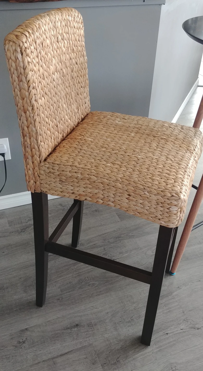 Set of 2 wicker/rattan high chairs - photo 5