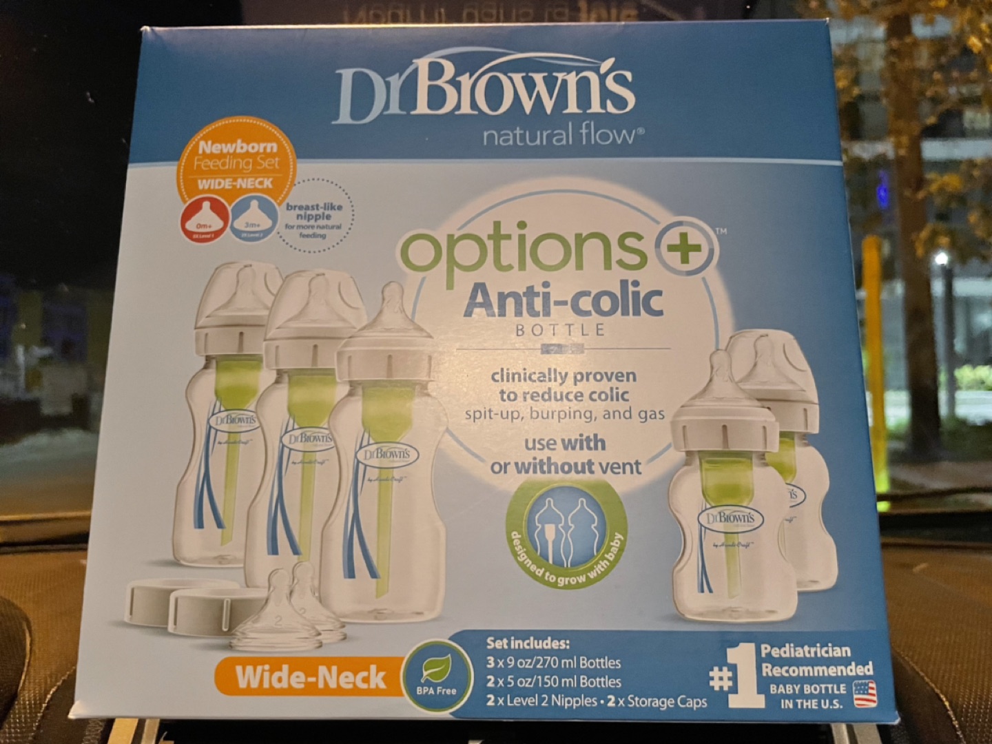 Dr. Brown's Options+ Newborn Wide-Neck Bottle Gift Set thumbnail