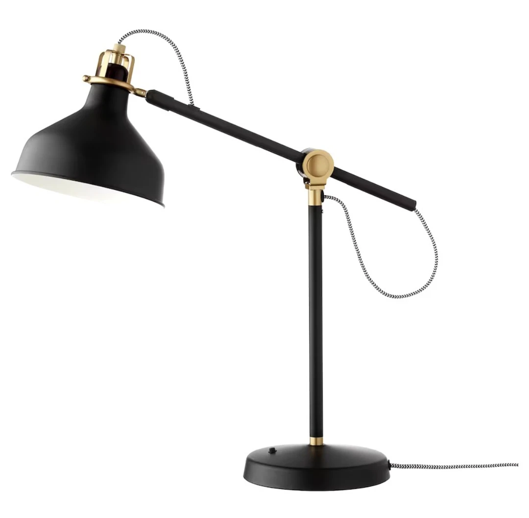IKEA ranarp desk lamp black and gold
