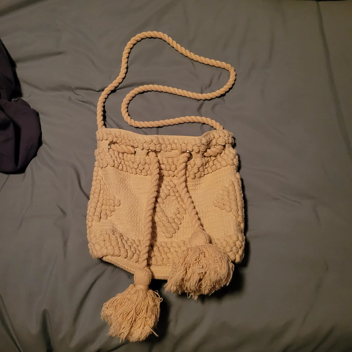 #freecycle Macrame bucket purse thumbnail