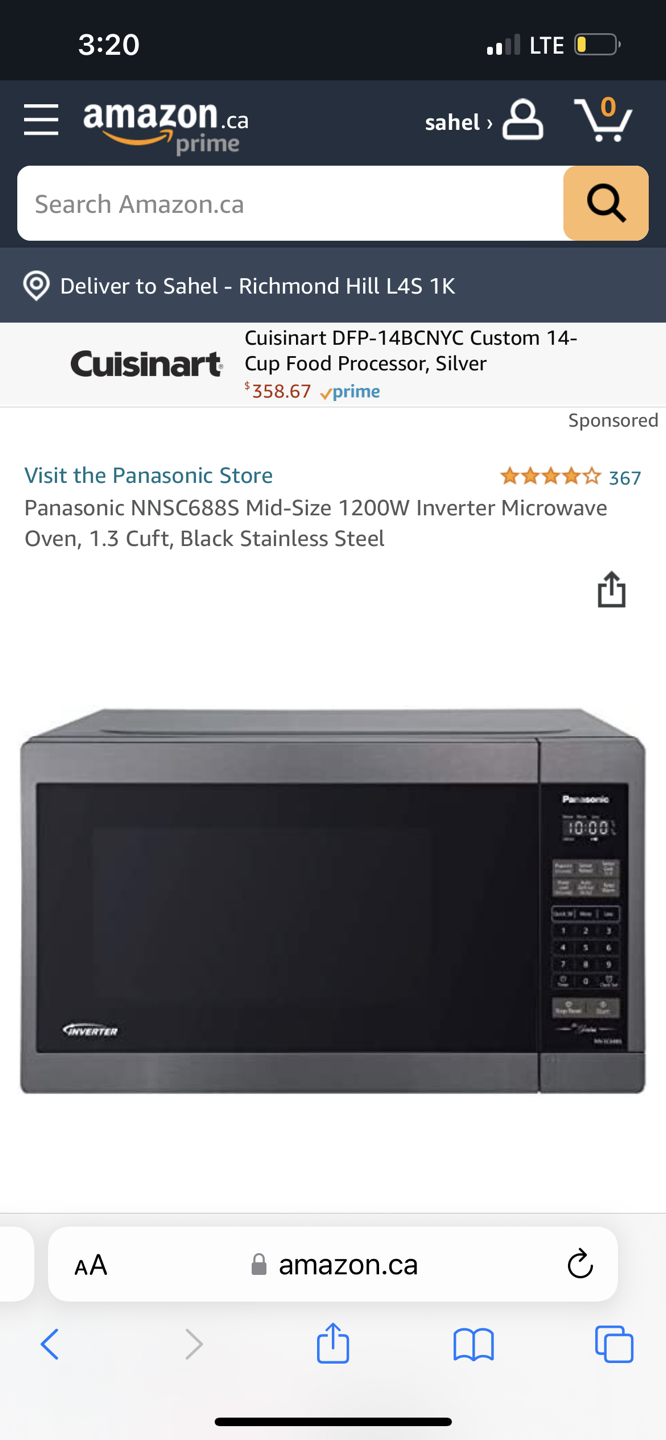 Panasonic Mid-Size 1200W Inverter Microwave Oven, 1.3 Cuft - photo 2