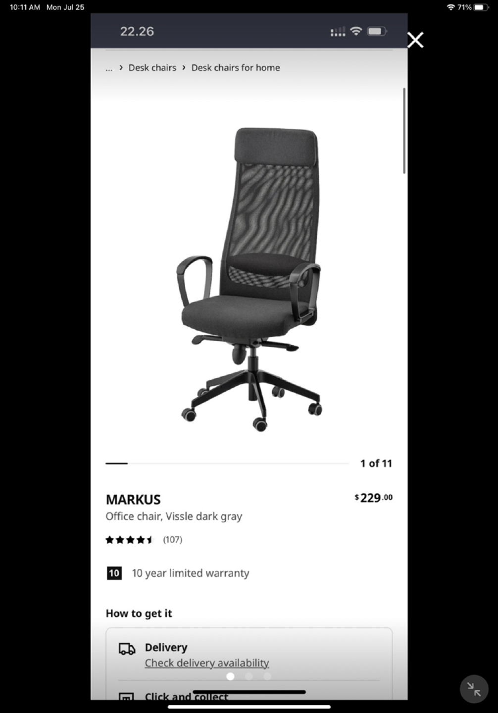 MOVING SALE Ikea Office Chair image indicator(3)