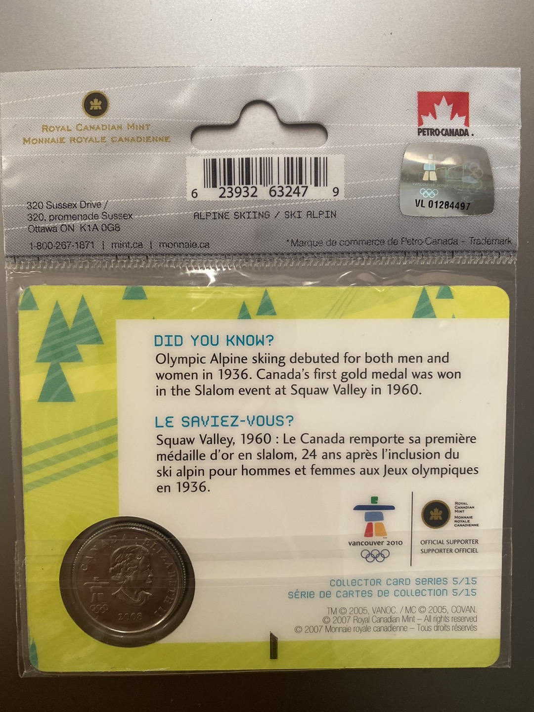 2007-2008 Mule coin 25c coin Alpine asking Olympics 2010🍀 image indicator(3)