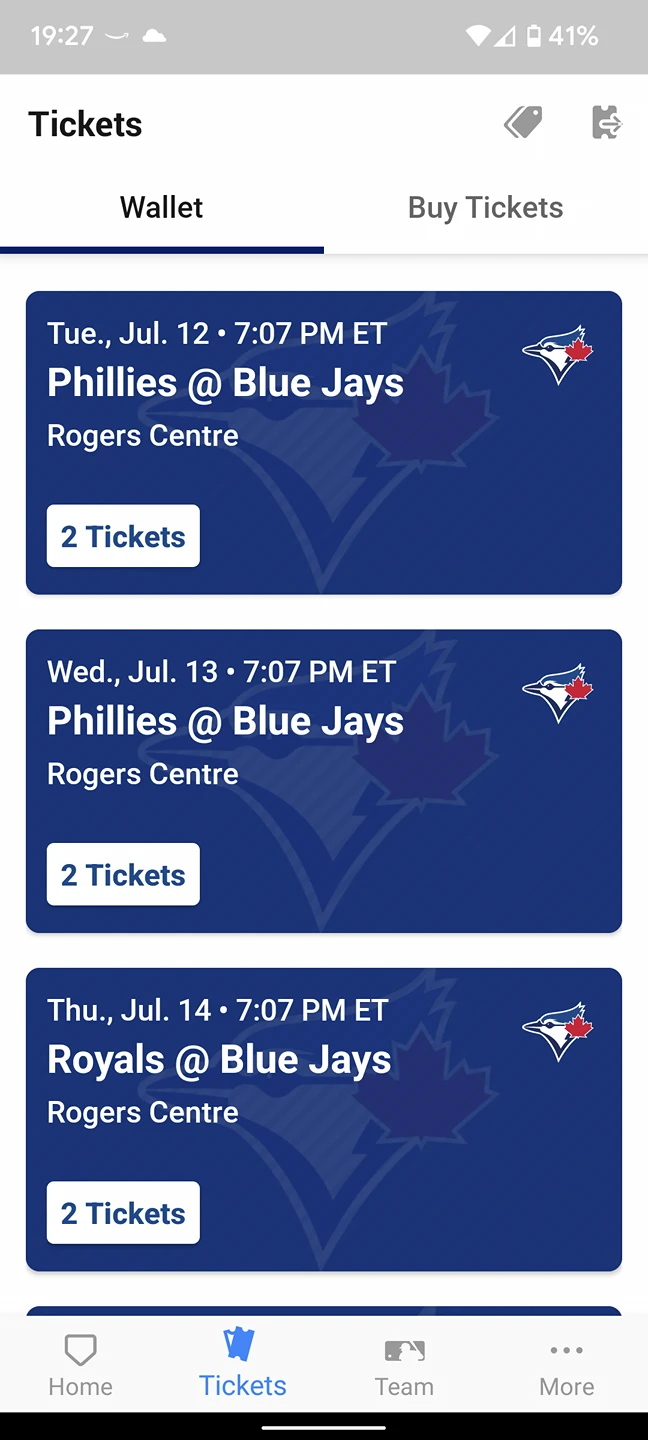 Toronto Blue Jays July/August weekday 500 level tickets