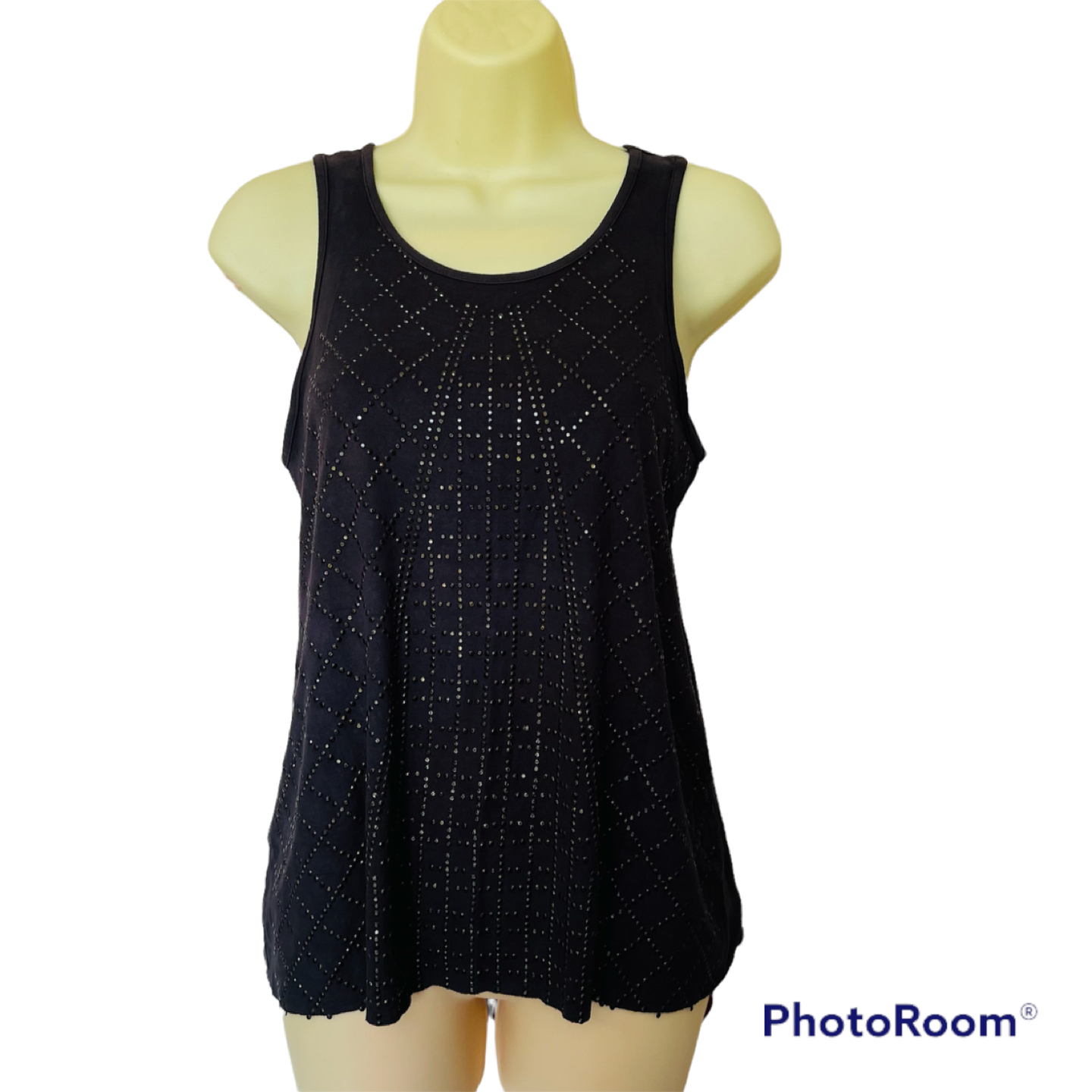 Imprint Glitter casual black tunic top. Size 10
