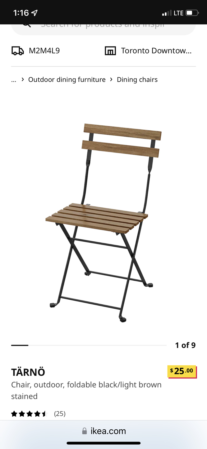 IKEA table with 4 chairs thumbnail