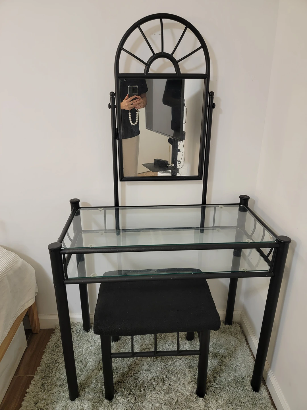 Vanity with stool