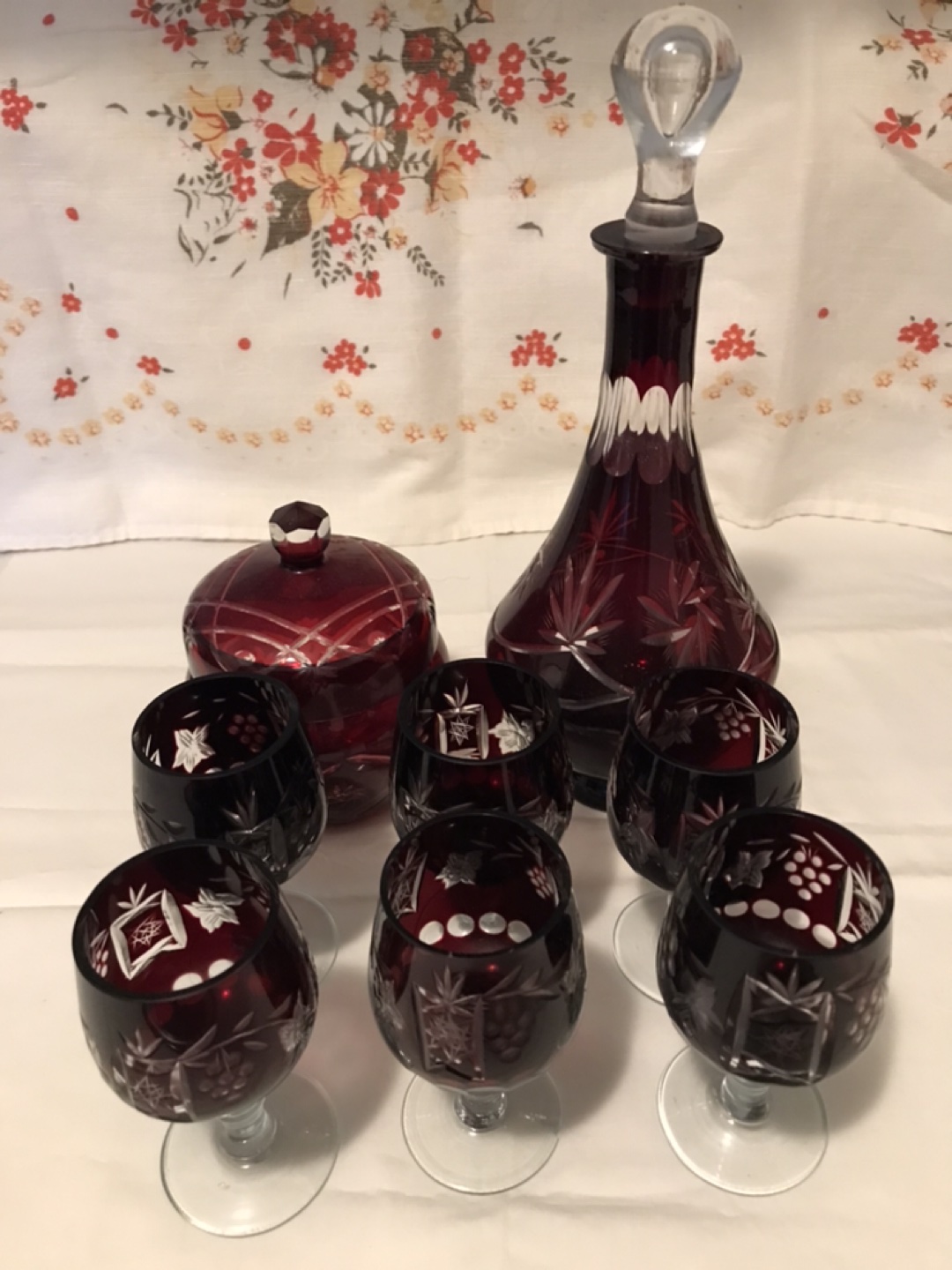 Ruby Cristal Glasses set - photo 4