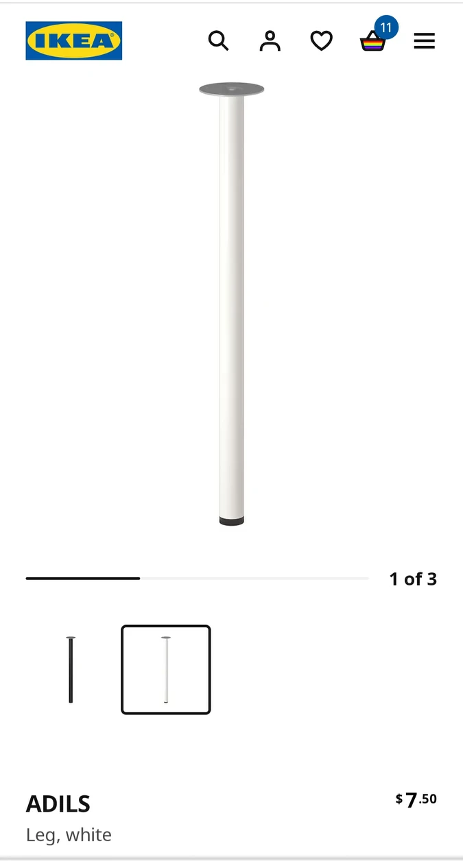 [price drop] IKEA Desk Legs thumbnail