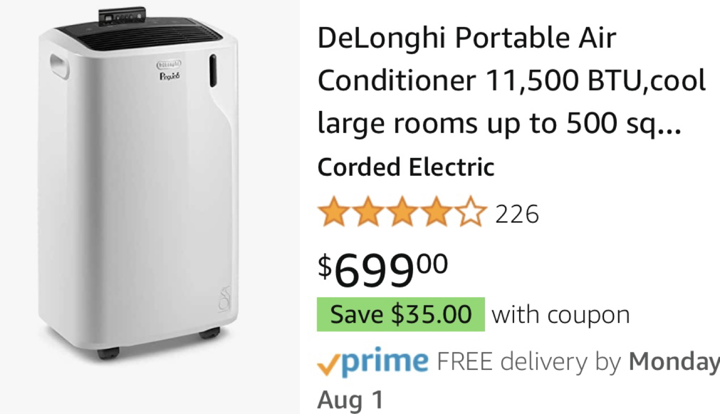 DeLonghi - Portable Air Conditioner with window set image indicator(4)