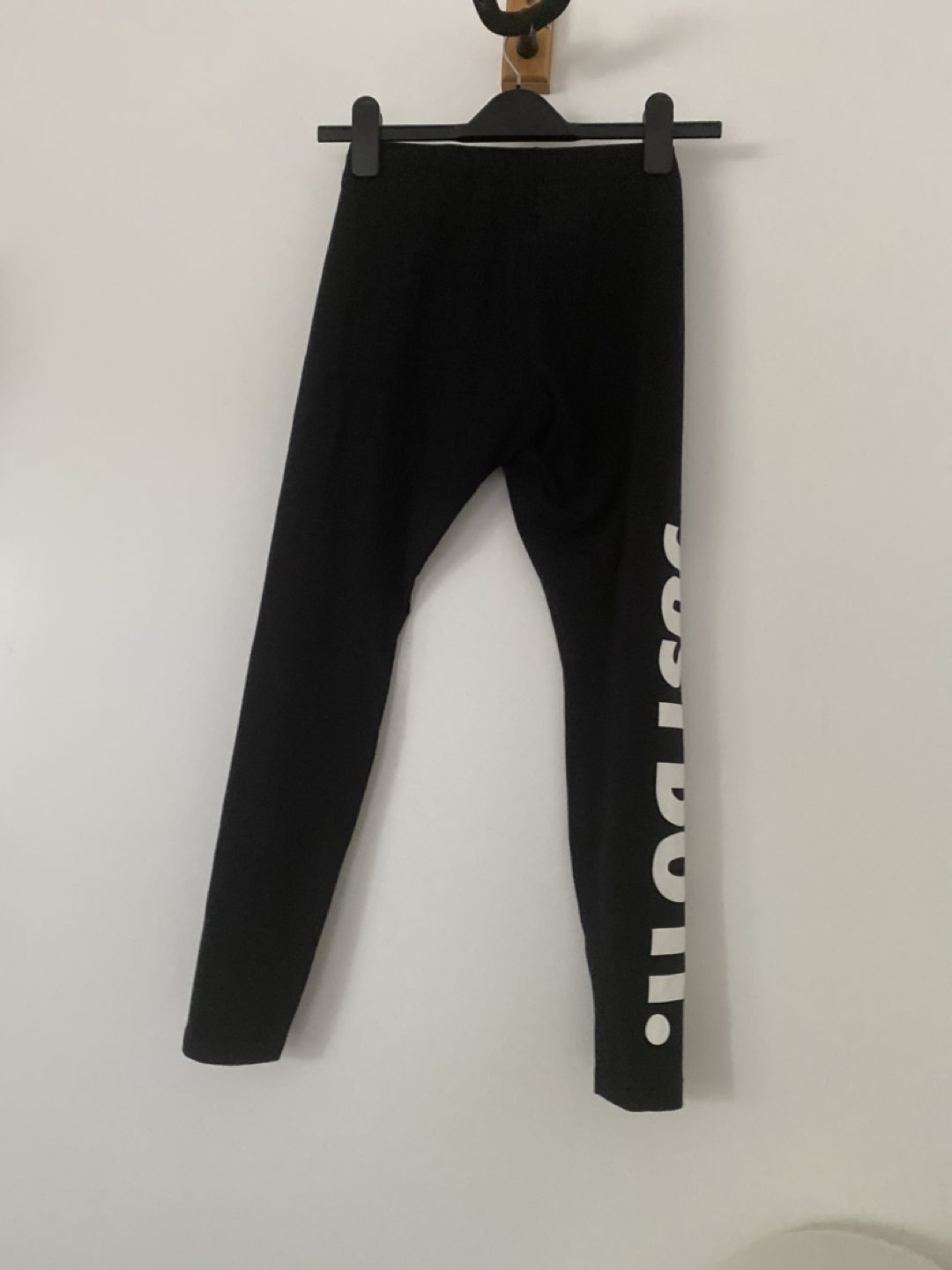 Nike cotton black leggings size medium image indicator(6)