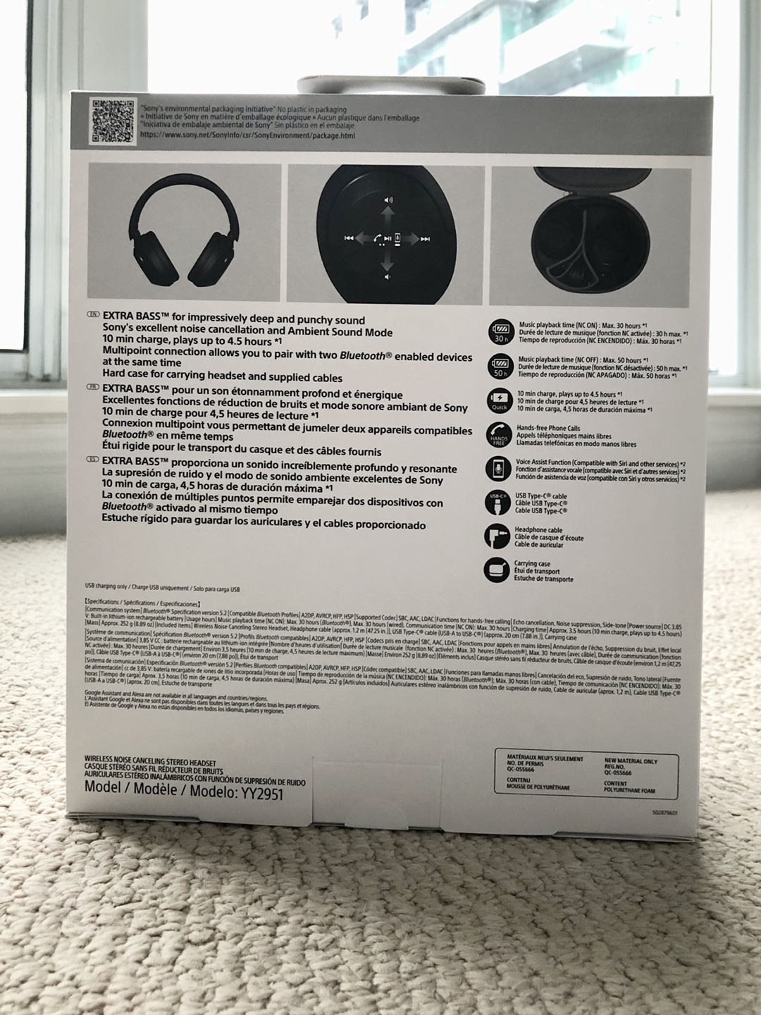 BRAND NEW - Sony WH-XB910N NC Wireless Bluetooth Headphone - photo 2