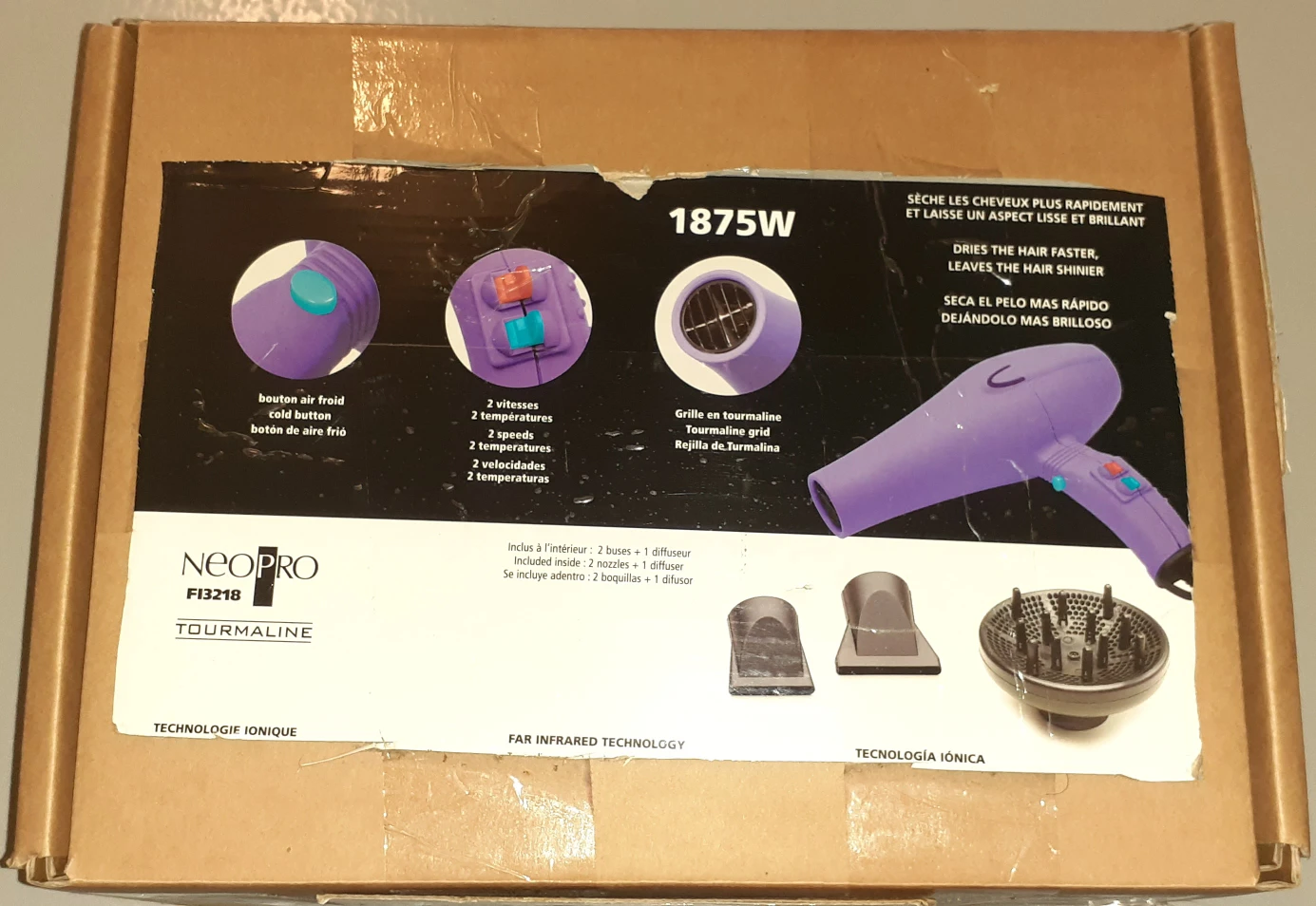 Neopro Hair Dryer 4 piece set Tourmaline & Ionic Technology - photo 2