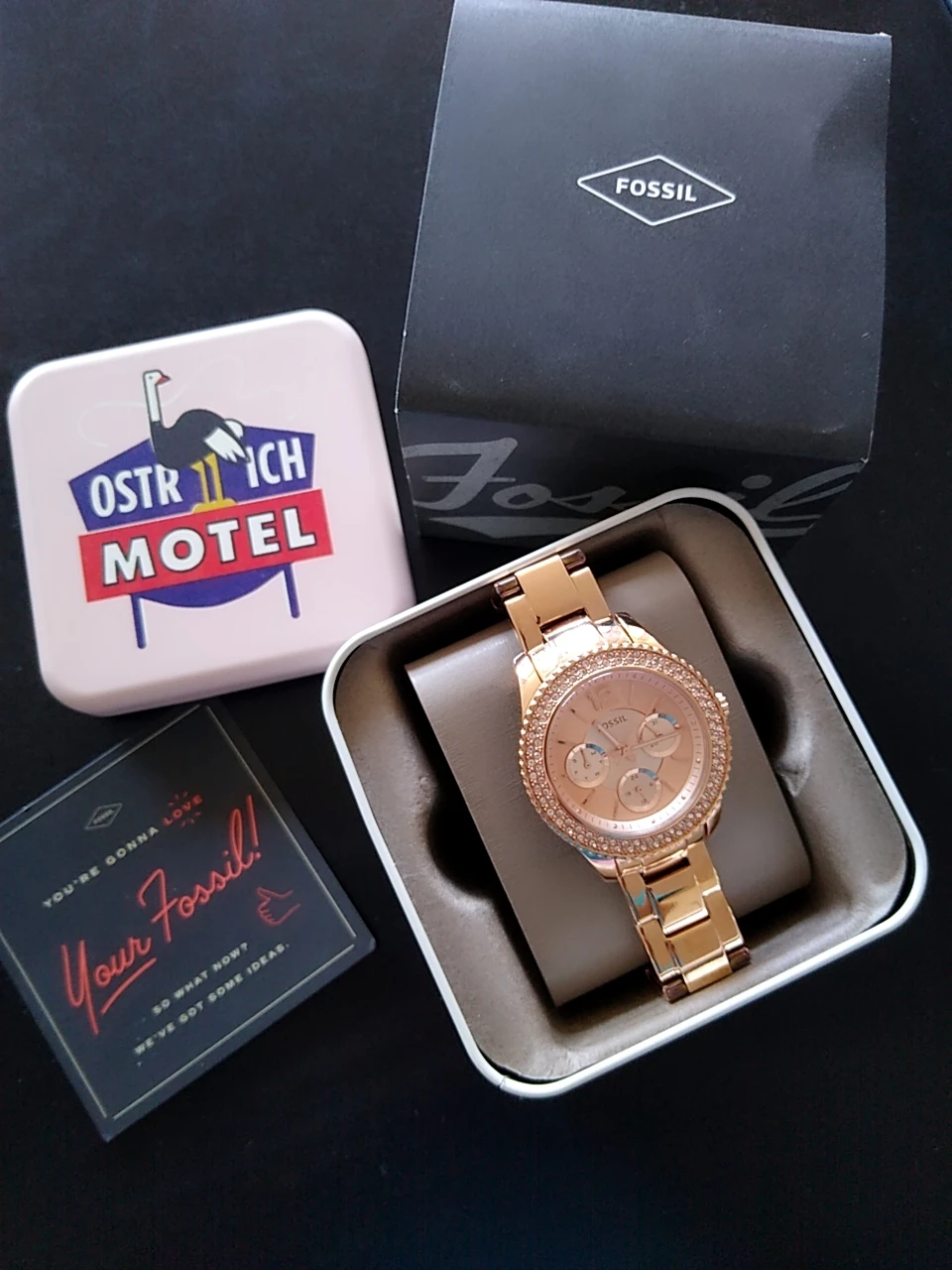 Fossil Stella Multifunction Rose-Tone Stainless Steel watch image indicator(2)