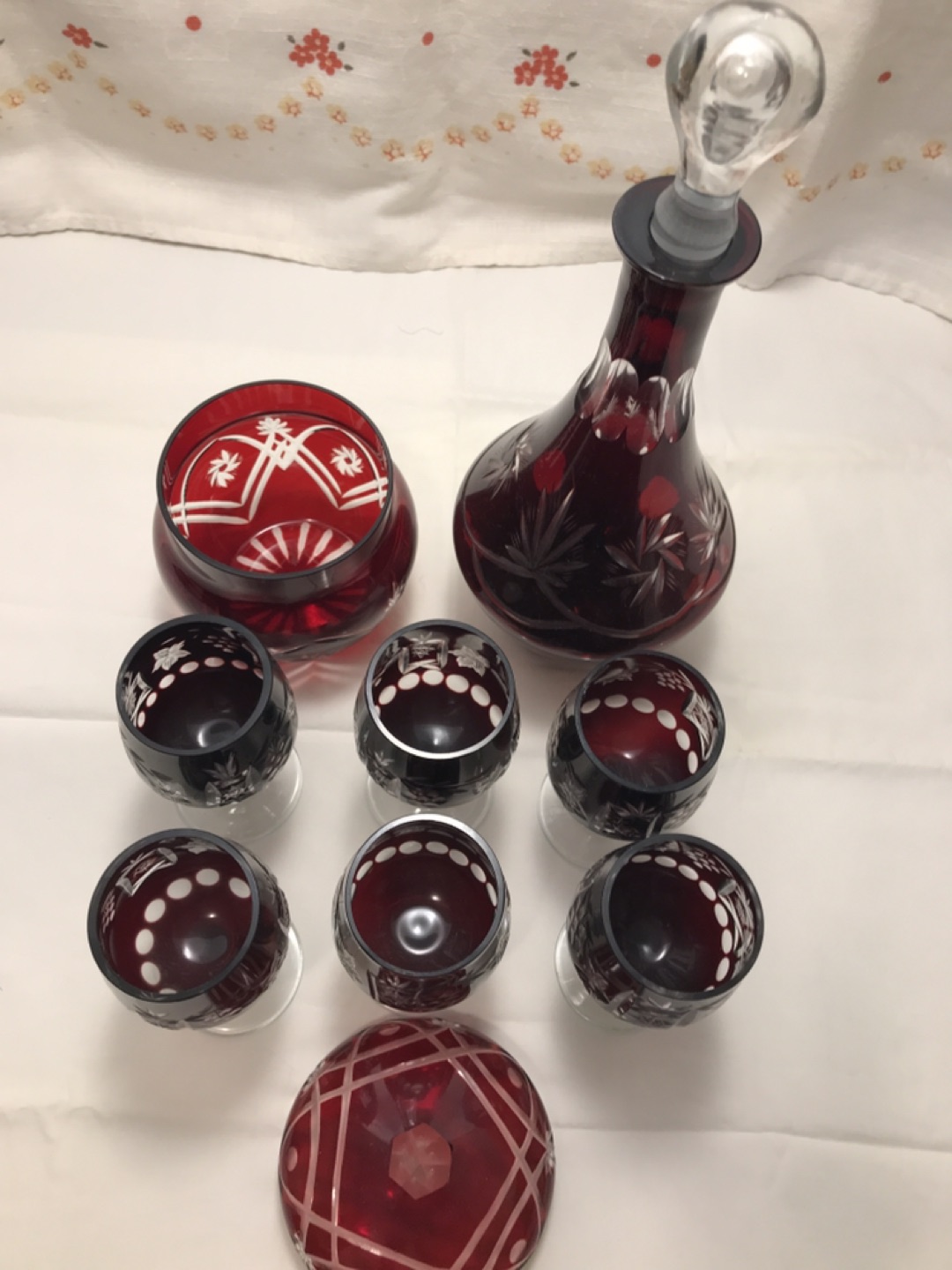 Ruby Cristal Glasses set - photo 2