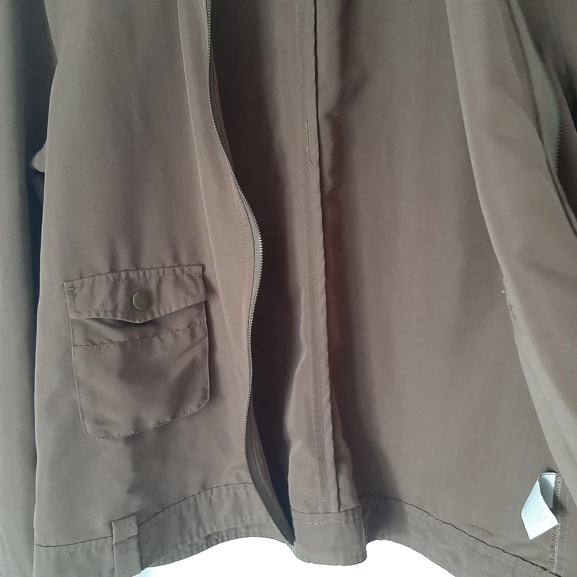 Brown V Neck Zip Up Shirt/Blazer Lightweight image indicator(7)