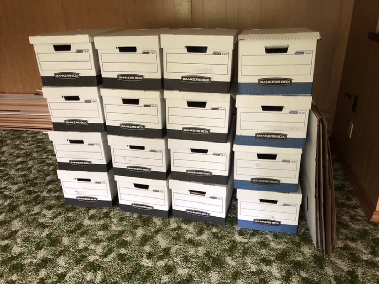 18 Banker boxes - legal or letter filing, storage, moving