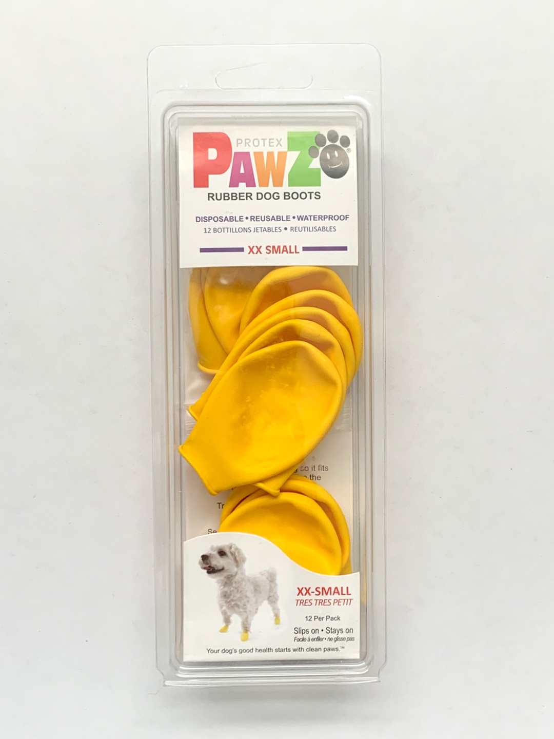 Protex Pawz Rubber Boot Dog XX Small Yellow New and Used thumbnail