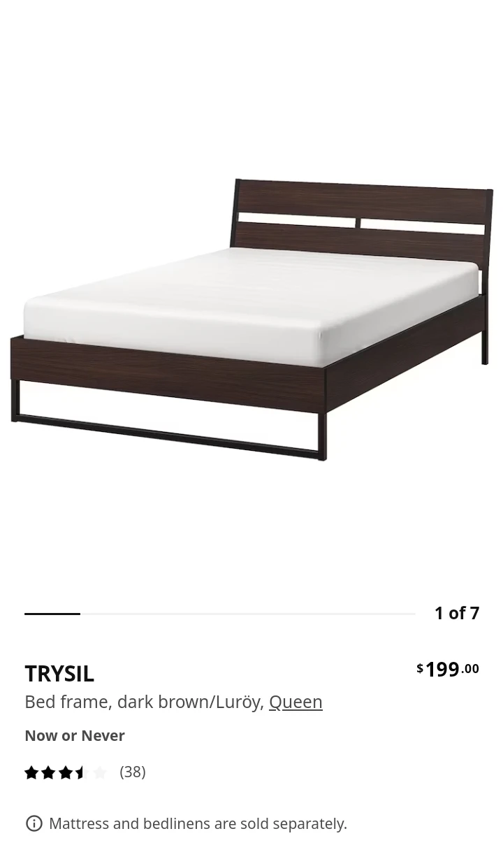 Ikea Trysil Queen-size bed frame