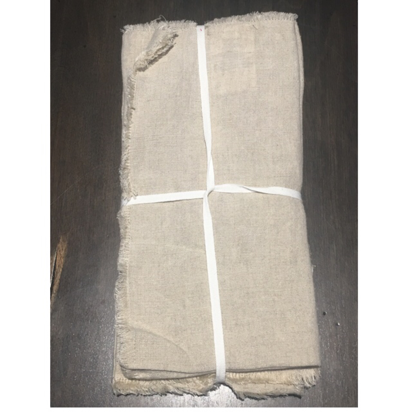 Hemmed Linen Napkins in Natural, Set of 4 image indicator(2)