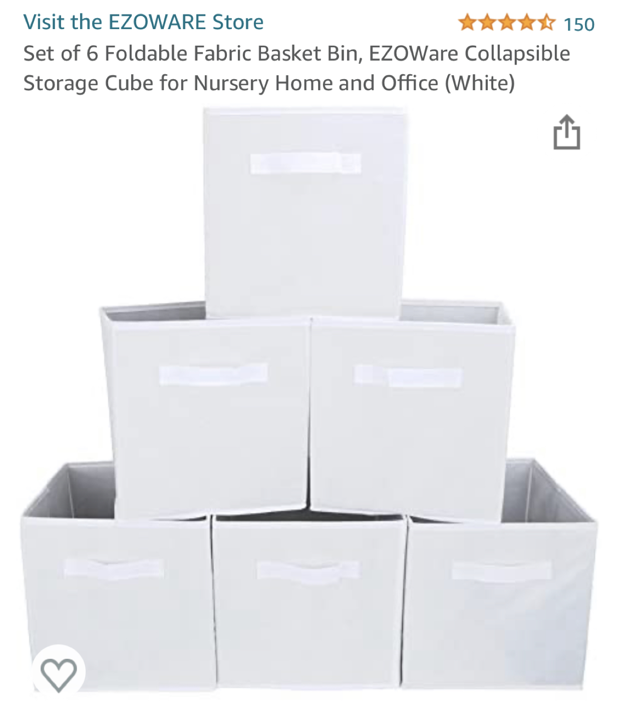 6 Folding Storage Cubes