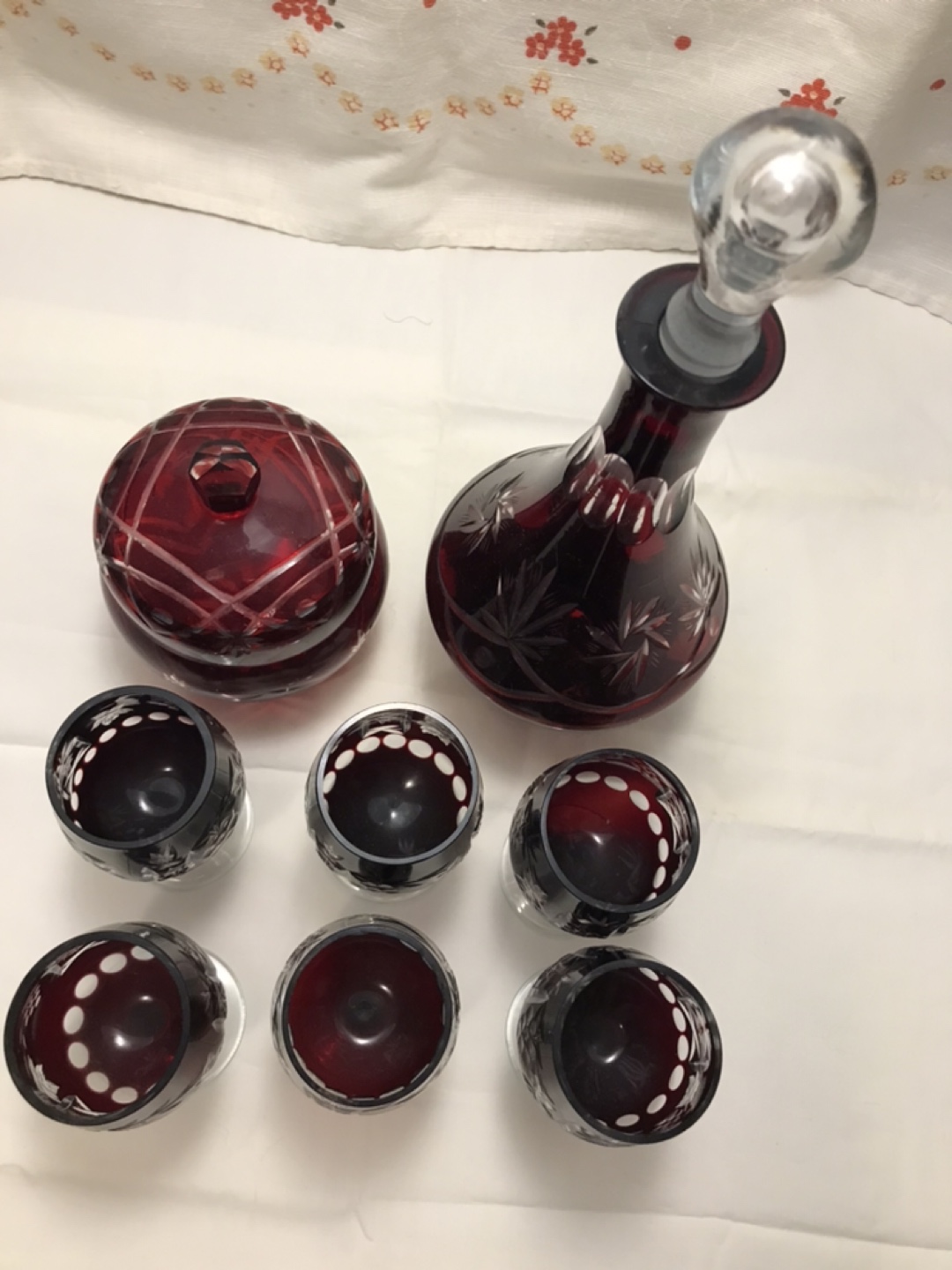 Ruby Cristal Glasses set - photo 3