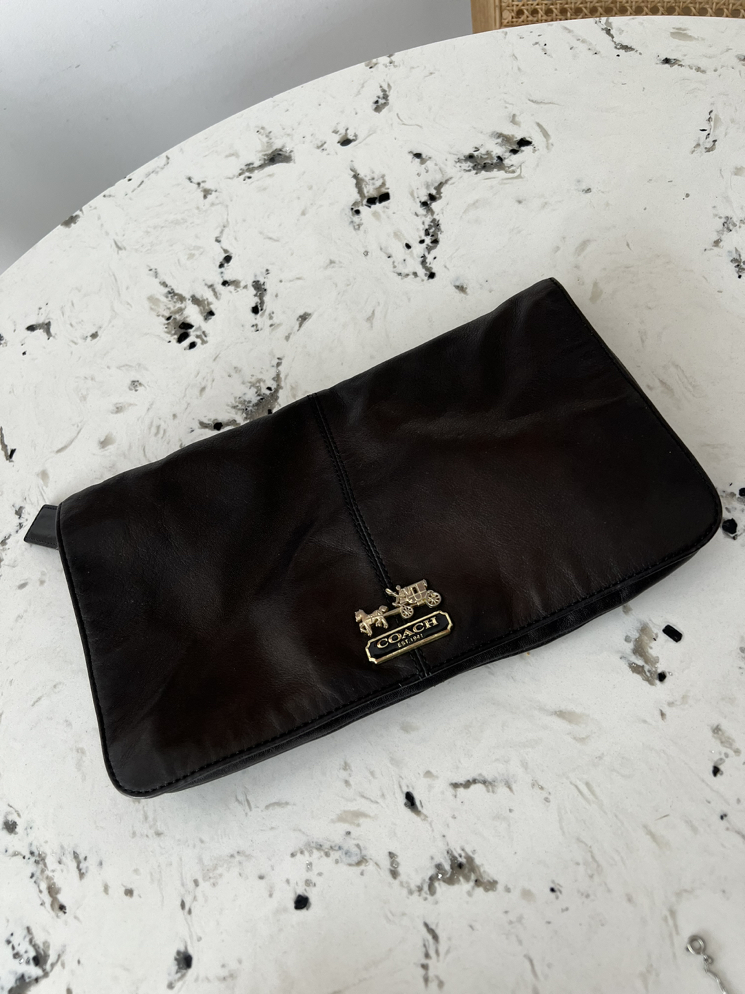 Coach leather clutch