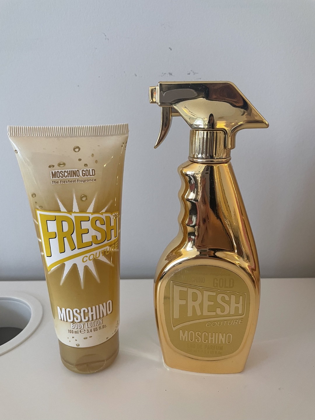 Moschino body lotion and perfume