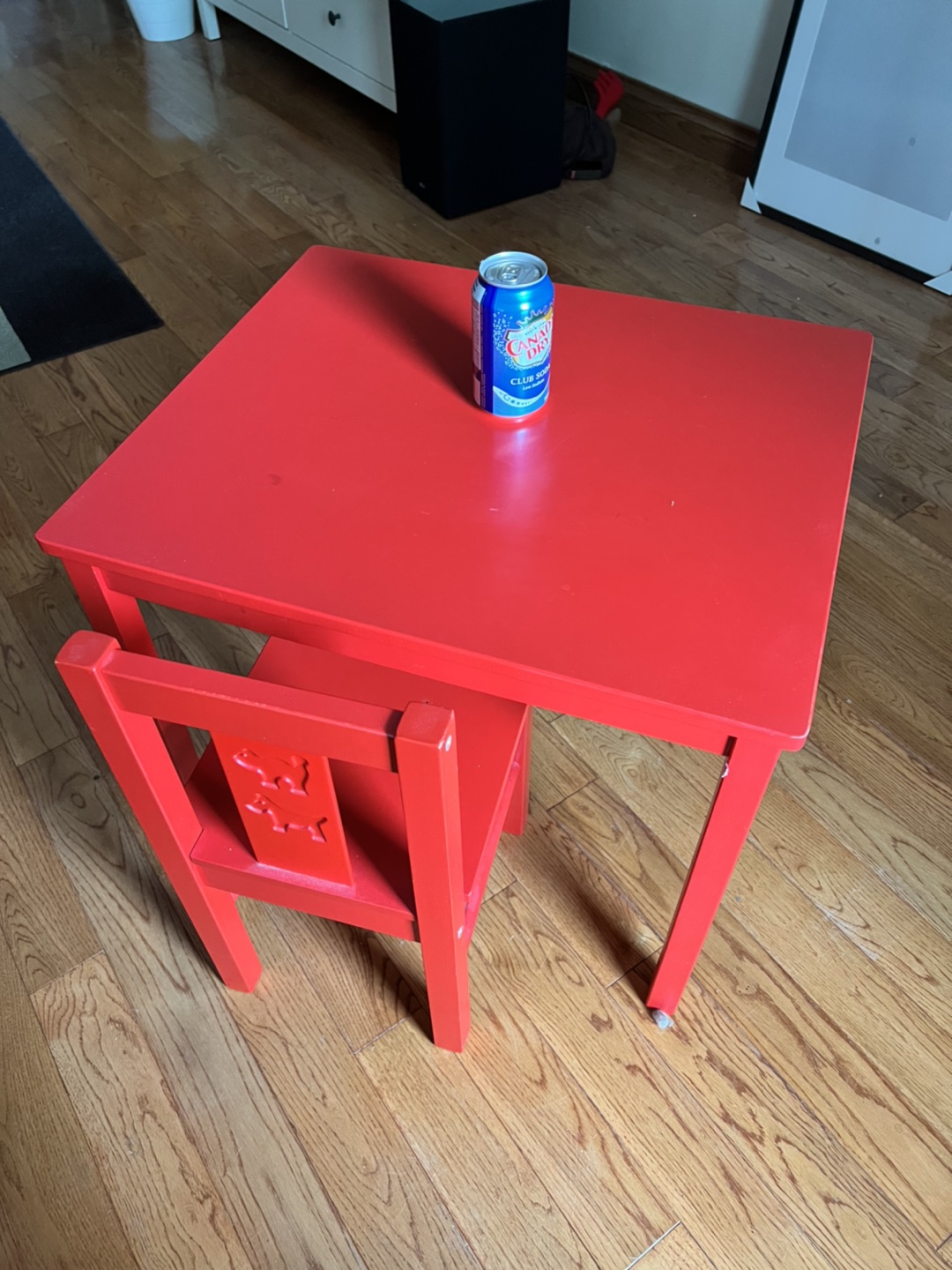 Kids table and one chair thumbnail