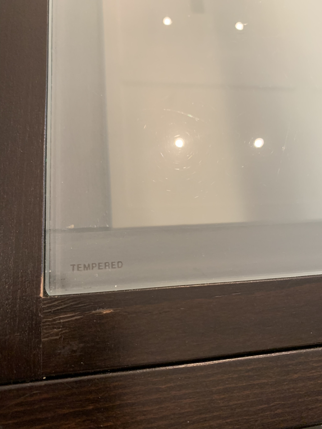 Tempered glass table with 6 wooden chairs - photo 3