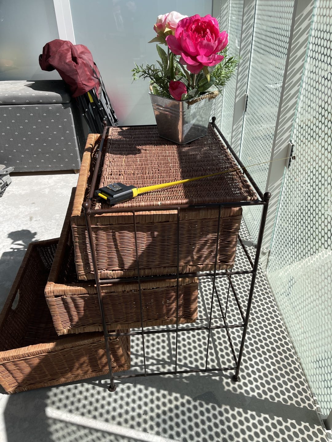 3 Drawer wicker Storage Shelf - photo 4