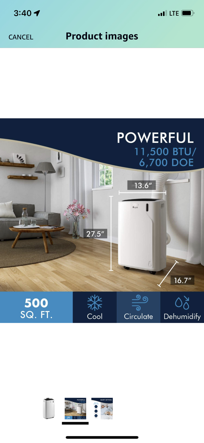 DeLonghi - Portable Air Conditioner with window set image indicator(3)