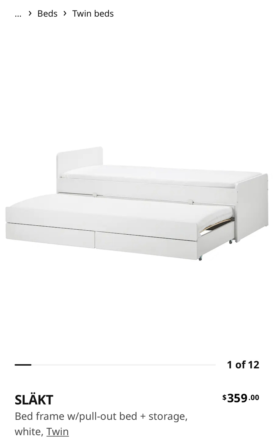 IKEA 2 beds+ 2 storage drawers - photo 2