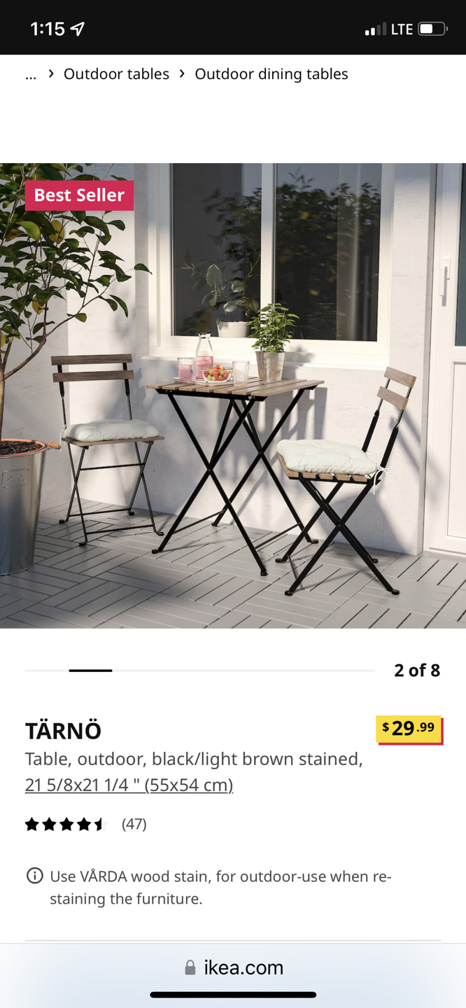 IKEA table with 4 chairs - photo 2