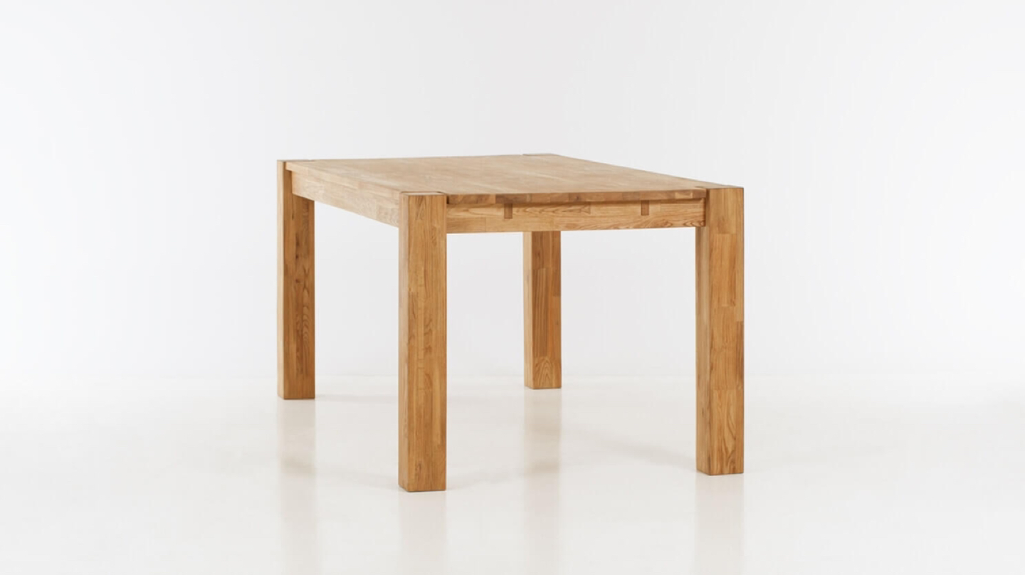 EQ3 solid oak harvest dining table
