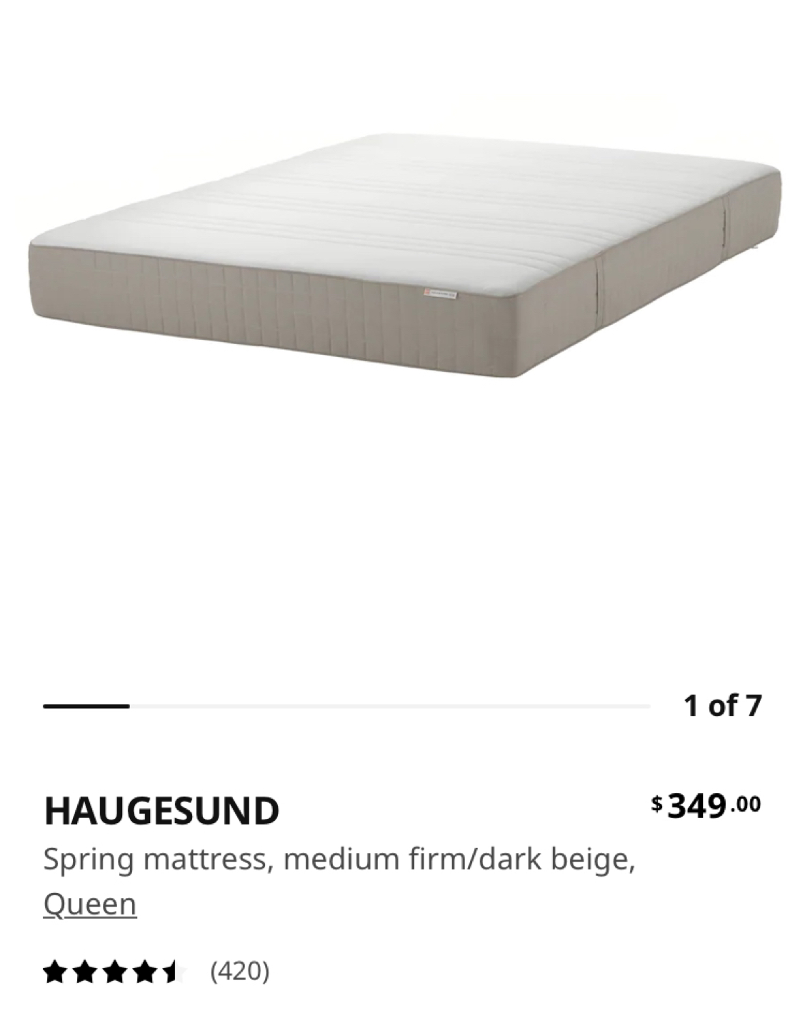 IKEA Haugesund queen mattress