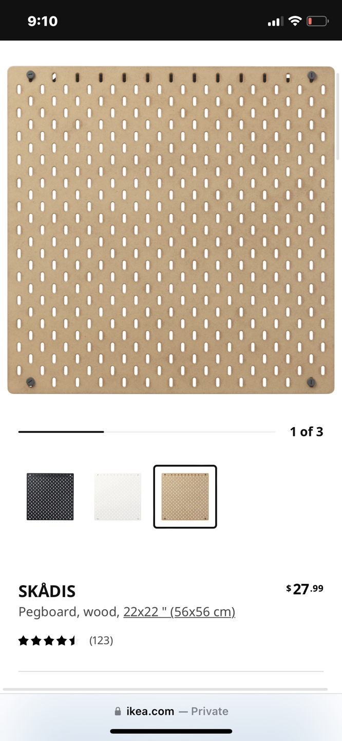 SKÅDIS
Pegboard