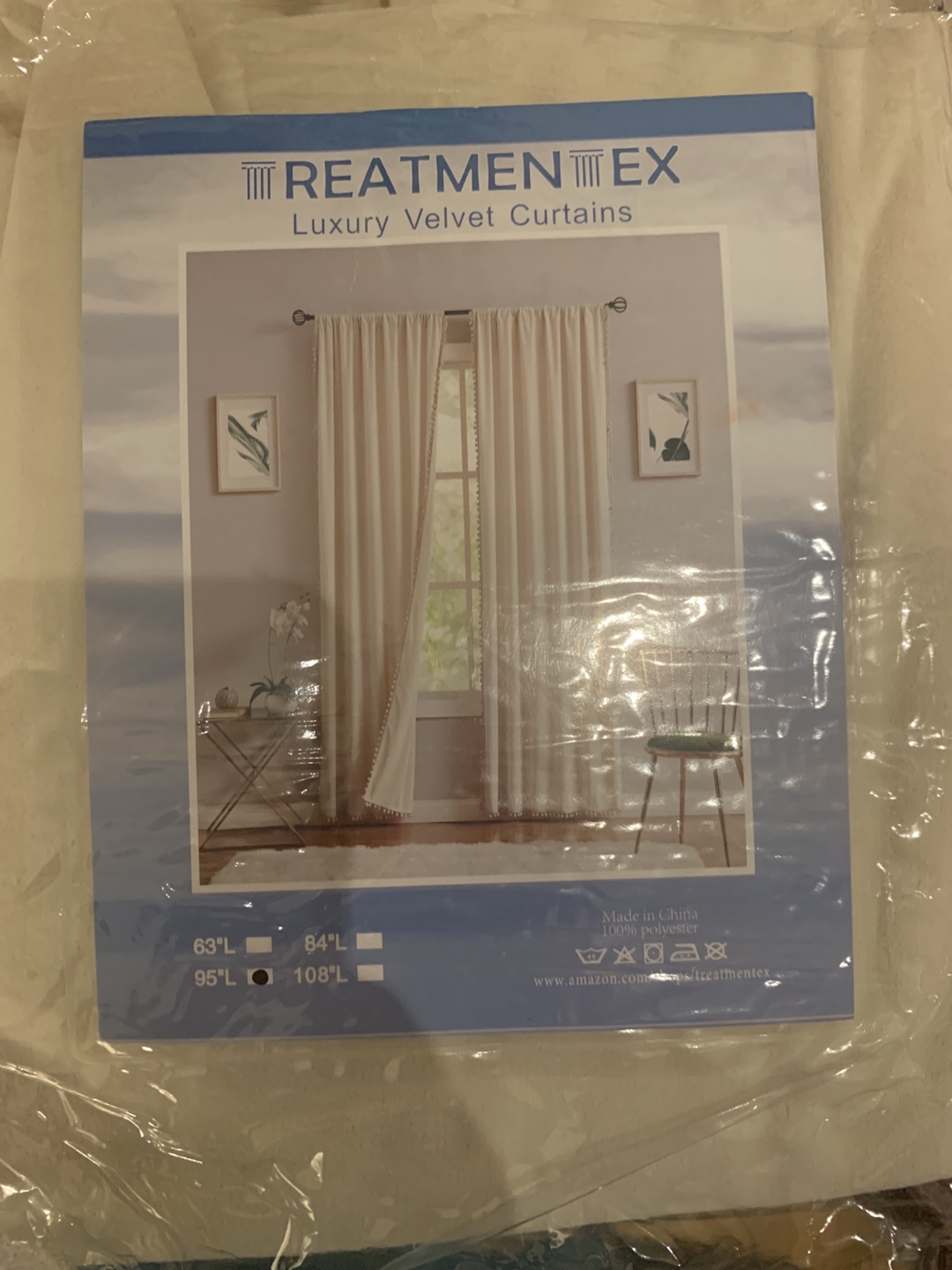 Ivory Velvet Pom Pom Curtains - photo 5