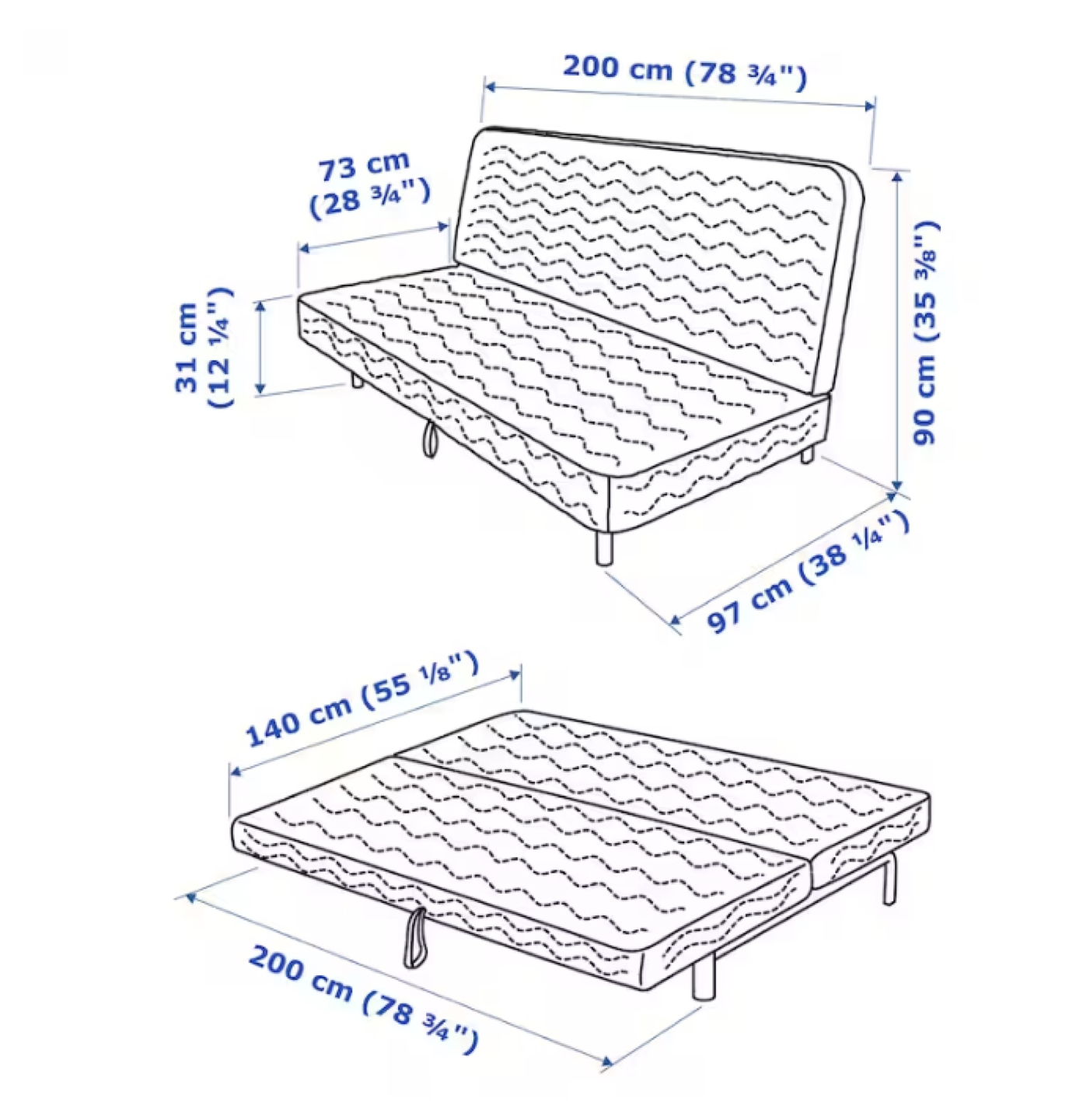 IKEA Sofa bed “NYHAMN”, with foam mattress - photo 5